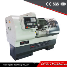 China torno cnc + máquina de perfuração para o metal com o cabeçote móvel CK6136A-2